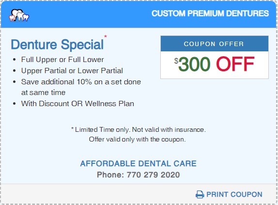 Affordable Dental Access, Denture Special Coupon Price, Lilburn, GA 30047