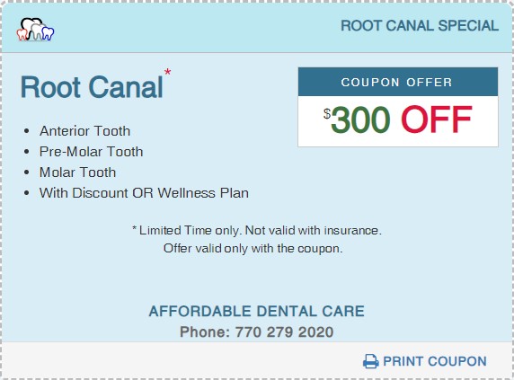 Affordable Dental Access, Root Canal Special Coupon Price, Lilburn, GA 30047