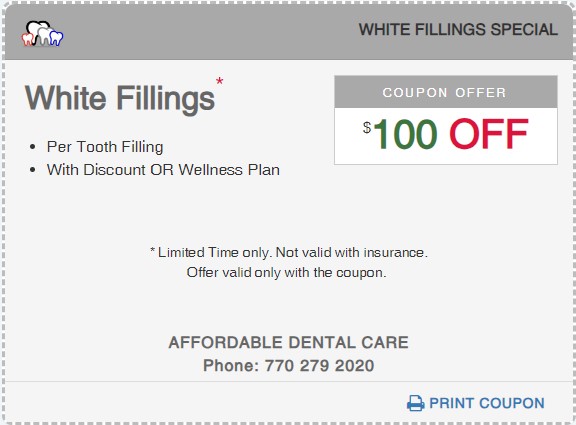 Affordable Dental Access, White Filling Special Coupon Price, Lilburn, GA 30047