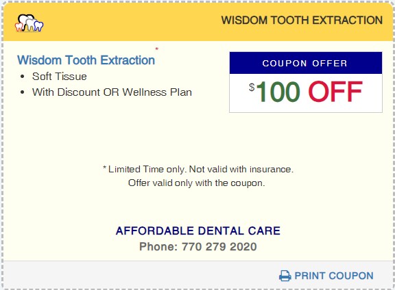 Affordable Dental Access, Wisdom tooth Surgical Extraction Coupon Price, Lilburn, GA 30047