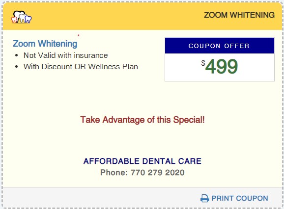 Affordable Dental Access, Zoom Whitening Cleaning, Lilburn, GA 30047